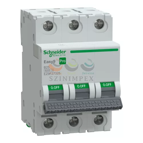 Schneider Electric EASY9 PRO kismegszakító, 3P, B, 25 A
