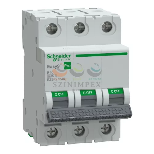 Schneider Electric EASY9 PRO kismegszakító, 3P, B, 40 A