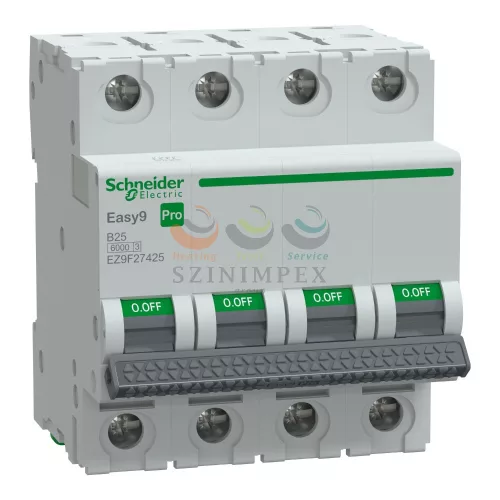 Schneider Electric EASY9 PRO kismegszakító, 4P, B, 25 A