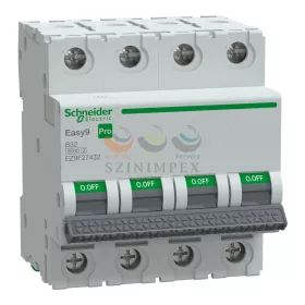 Schneider Electric EASY9 PRO kismegszakító, 4P, B, 32 A