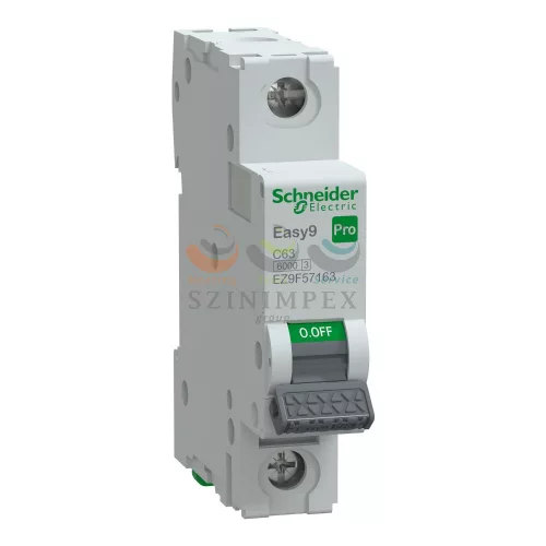 Schneider Electric EASY9 PRO kismegszakító, 1P, C, 63 A