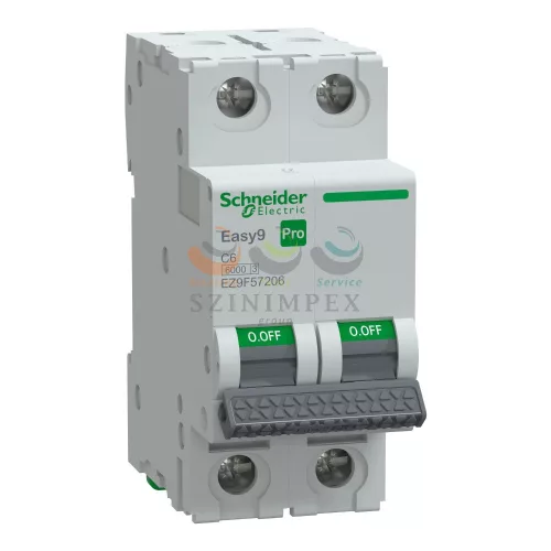 Schneider Electric EASY9 PRO kismegszakító, 2P, C, 6 A