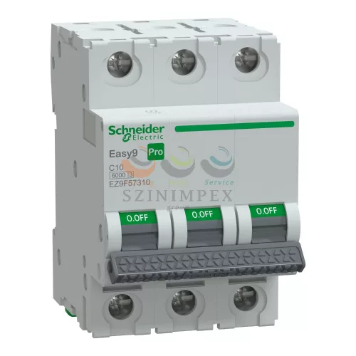 Schneider Electric EASY9 PRO kismegszakító, 3P, C, 10 A