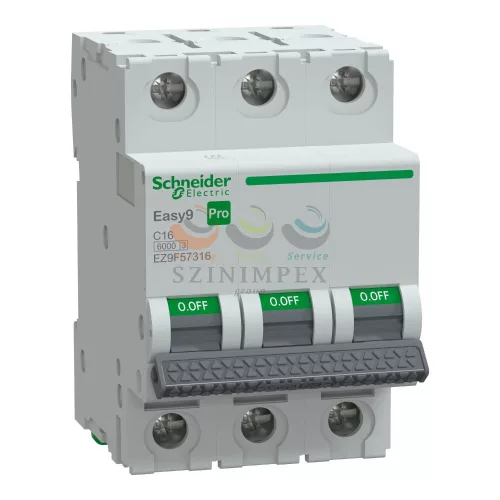 Schneider Electric EASY9 PRO kismegszakító, 3P, C, 16 A