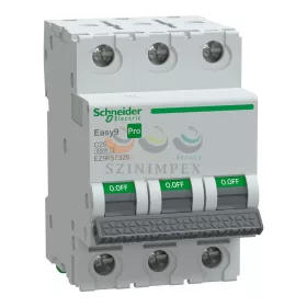 Schneider Electric EASY9 PRO kismegszakító, 3P, C, 25 A