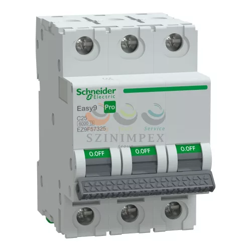 Schneider Electric EASY9 PRO kismegszakító, 3P, C, 25 A