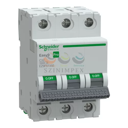 Schneider Electric EASY9 PRO kismegszakító, 3P, C, 32 A