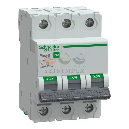 Schneider Electric EASY9 PRO kismegszakító, 3P, C, 40 A