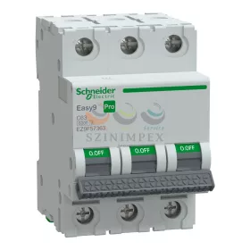 Schneider Electric EASY9 PRO kismegszakító, 3P, C, 63 A
