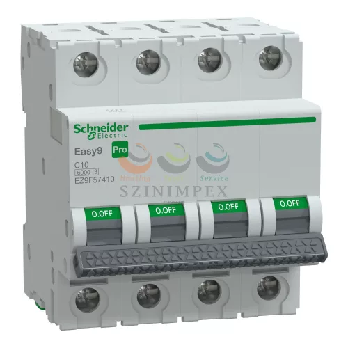 Schneider Electric EASY9 PRO kismegszakító, 4P, C, 10 A