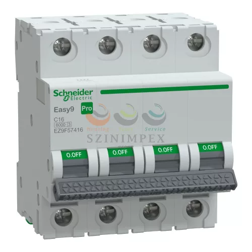 Schneider Electric EASY9 PRO kismegszakító, 4P, C, 16 A