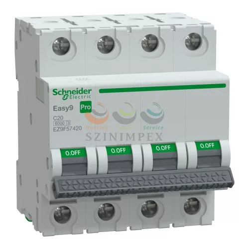 Schneider Electric EASY9 PRO kismegszakító, 4P, C, 20 A