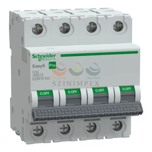 Schneider Electric EASY9 PRO kismegszakító, 4P, C, 32 A