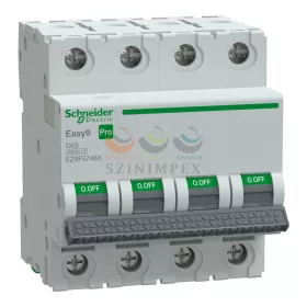 Schneider Electric EASY9 PRO kismegszakító, 4P, C, 63 A