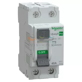   Schneider Electric EASY9 PRO áram-védőkapcsoló, A osztály, 2P, 40 A, 30 mA