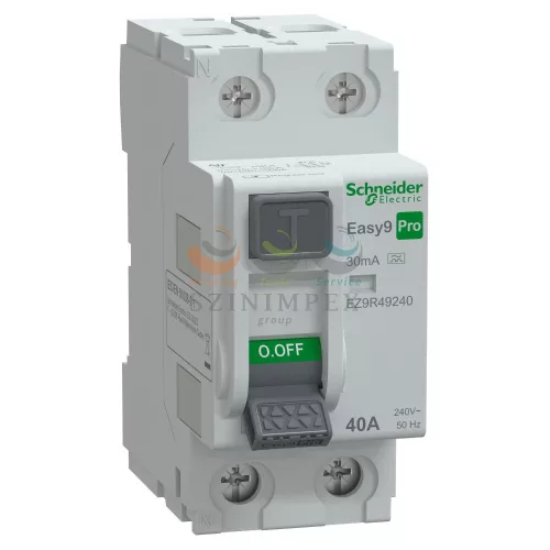Schneider Electric EASY9 PRO áram-védőkapcsoló, A osztály, 2P, 40 A, 30 mA