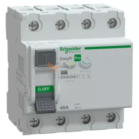   Schneider Electric EASY9 PRO áram-védőkapcsoló, A osztály, 4P, 40 A, 30 mA