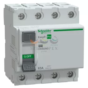   Schneider Electric EASY9 PRO áram-védőkapcsoló, A osztály, 4P, 63 A, 300 mA
