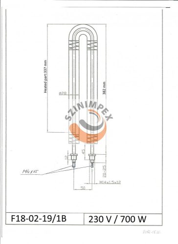 Bordás csőfűtőszál-700 W