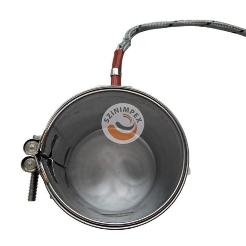 Palást fűtőbetét - Ø89x100 mm | 230 V, 1500 W | furattal | 90° kivezetéssel 