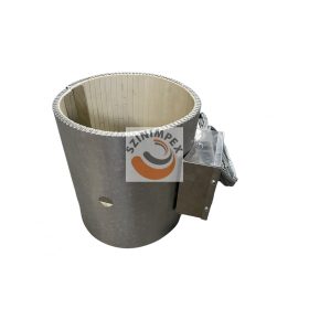   Kerámia palást fűtőbetét, 200x250 mm, 8000 W, 400 V, 2 m kábel, termocopia középen, furattal D20 mm