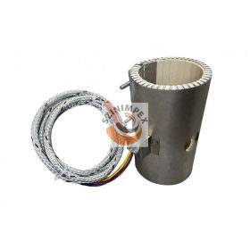   Kerámia palást fűtőbetét - Ø80x170 mm | 220 V, 2100 W | 2 m vezetékkel | furattal 