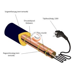    GelTrace-5 készre szerelt önszabályozó fűtőkábel 60W | Csővezetékek fagyvédelmére (-40°C-tól +85°C-ig) | 5 méter/csomag