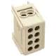 TRACON fővezetéki leágazókapocs 76 A/400 VAC 2 × 1-16+2 × 1,5-16 mm² szürke 1P 16 mm² FLE-16