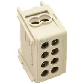  TRACON fővezetéki leágazókapocs 101 A/400 VAC 2 × 1-25+2 × 1,5-25 mm² szürke 1P 25 mm² FLE-25