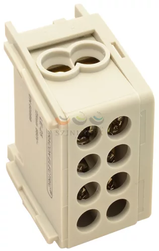 TRACON fővezetéki leágazókapocs 101 A/400 VAC 2 × 1-25+2 × 1,5-25 mm² szürke 1P 25 mm² FLE-25