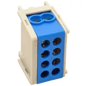   TRACON fővezetéki leágazókapocs 101 A/400 VAC 2 × 1-25+2 × 1,5-25 mm² kék 1P 25 mm² FLE-25K