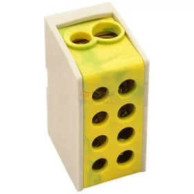   TRACON fővezetéki leágazókapocs 101 A/400 VAC 2 × 1-25+2 × 1,5-25 mm² zöld/sárga 1P 25 mm² FLE-25ZS