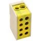 TRACON fővezetéki leágazókapocs 101 A/400 VAC 2 × 1-25+2 × 1,5-25 mm² zöld/sárga 1P 25 mm² FLE-25ZS