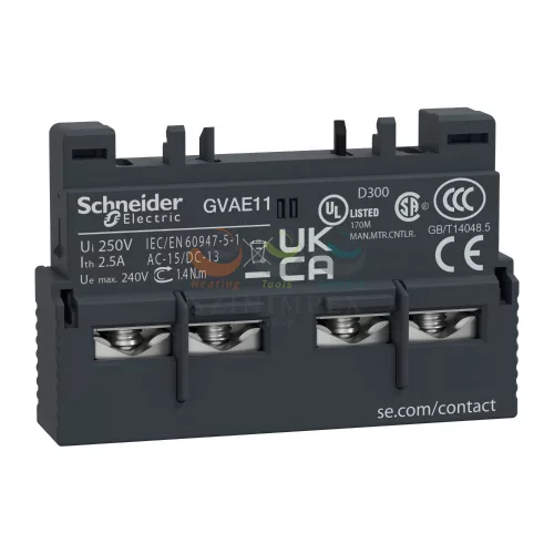 Schneider Electric segédérintkező blokk, homloklapi, Z+NY
