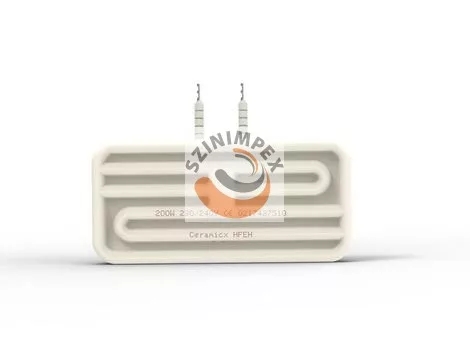 HFEH-TCK- Fél lapos üreges kerámia infravörös fűtőelemek 200 W, 230 V | 122x 60 mm| Fekete