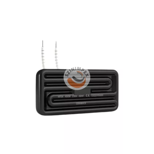 HFEH - Fél lapos üreges kerámia infravörös fűtőelemek 400 W, 230 V | 122x 60 mm | Fekete
