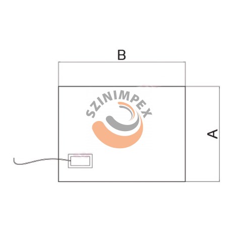 Szilikon fűtőlap (Öntapadós) - 650 W - 200 x 250 mm