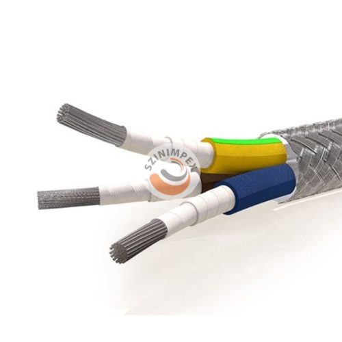 HTCK - CCSM hőálló kábel (kéteres, fém borítású -60°C /+350°C) 2x6 mm átmérővel