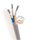 Heat-resistant cable, silicone coated, metal fabric - 3x1.5 mm2