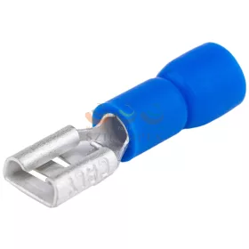   TRACON csúszósaru 22,1 mm hüvely részlegesen szigetelt 32 A kék lapos 6,3 × 0,8 mm réz 1,5-4 mm² KCSH6