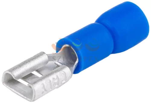 TRACON csúszósaru 22,1 mm hüvely részlegesen szigetelt 32 A kék lapos 6,3 × 0,8 mm réz 1,5-4 mm² KCSH6