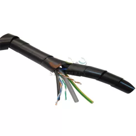 TRACON vezetékspirál lapos 10 m fekete 12-50 mm KSPI-8F