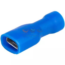   TRACON csúszósaru 18,8 mm hüvely teljesen szigetelt 32 A kék lapos 2.8 × 0,5 mm réz 1,5-4 mm² KTCSH3