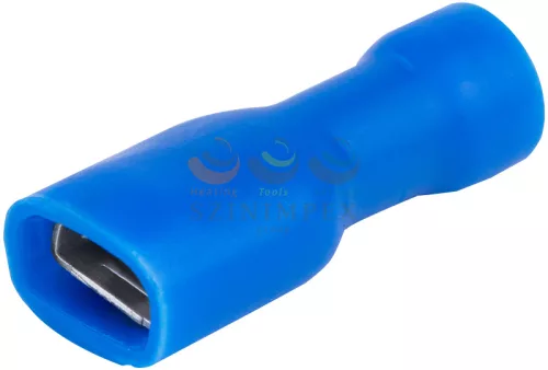 TRACON csúszósaru 21,7 mm hüvely teljesen szigetelt 32 A kék lapos 6,3 × 0,8 mm réz 1,5-4 mm² KTCSH6