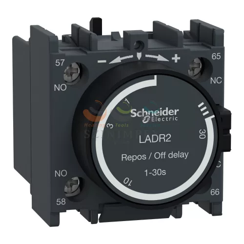 Schneider Electric ejtéskésleltető segédérintkező blokk, 0,1…30s, csavaros csatlakozás