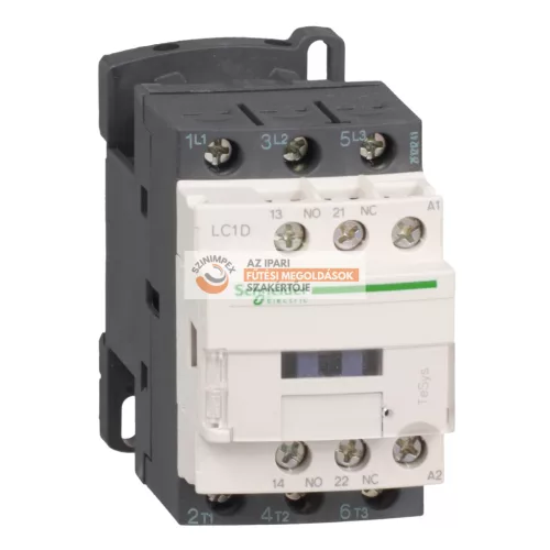 TeSys LC1D AC mágneskapcsoló, 4kW/9A (400V, AC3), csavaros csatlakozás, 1Z+1NY,24VAC tekercsfeszültség, 50Hz