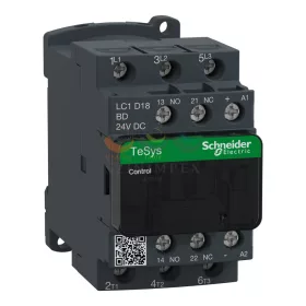   Schneider Electric DC mágneskapcsoló, 7,5 kW/18 A (400 V, AC3), csavaros csatlakozás, 1Z+1NY