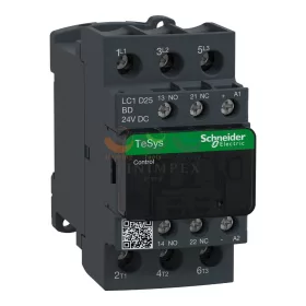   Schneider Electric DC mágneskapcsoló, 11 kW/25 A (400 V, AC3), csavaros csatlakozás, 1Z+1NY
