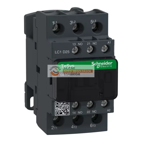 TeSys LC1D AC mágneskapcsoló, 11kW/25A (400V, AC3), csavaros csatlakozás, 1Z+1NY,230VAC tekercsfeszültség, 50Hz