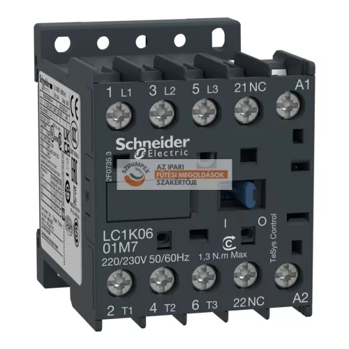 Mágneskapcsoló 6A, 1 nyitó, AC, 50/60 Hz